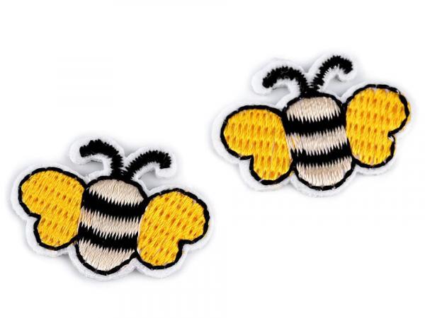 Aufbügler Mini Biene in Gelb